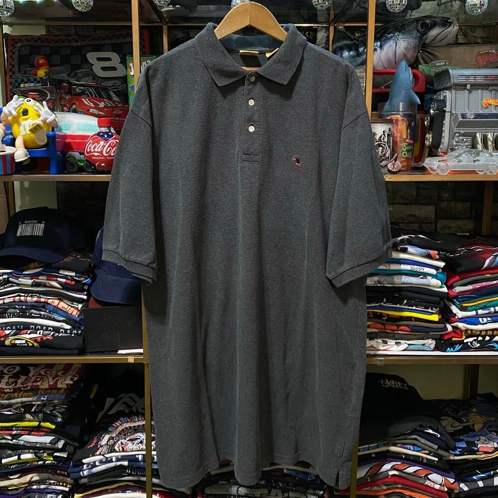 Vintage 90sDuck Head Polo Shirt XLT Gray Short Sleeve Streetwear Dadcore